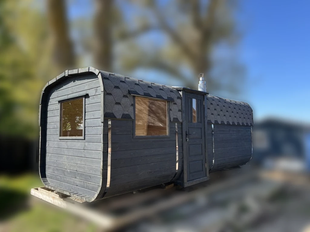 6,0m taisnstūra mucveida pirts ar atpūtas telpu (Modelis 2)
